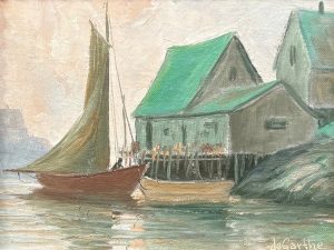 Wharf and Boats — William deGarthe